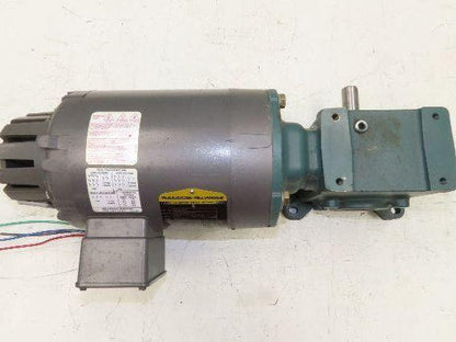 Dodge Baldor 17Q20L56 Gear Motor 20:1 Reducer 86 RPM 3/4Hp 230/460V 3PH LH 56C