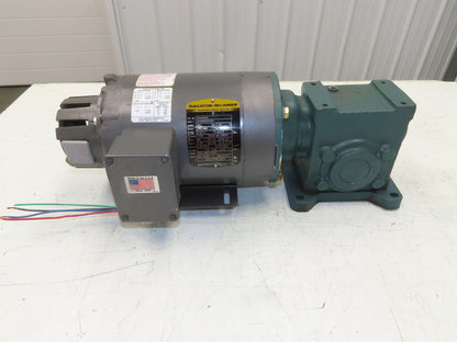 Dodge Baldor 17Q20L56 Gear Motor 20:1 Reducer 86 RPM 3/4Hp 230/460V 3PH LH 56C