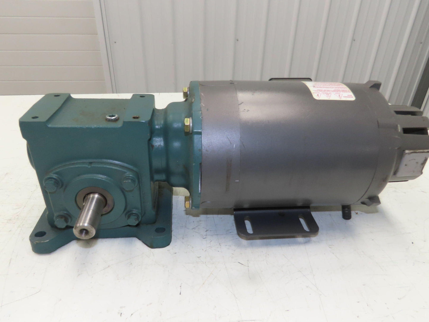 Dodge Baldor 17Q20L56 Gear Motor 20:1 Reducer 86 RPM 3/4Hp 230/460V 3PH LH 56C