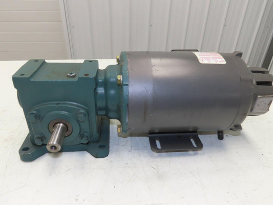 Dodge Baldor 17Q20L56 Gear Motor 20:1 Reducer 86 RPM 3/4Hp 230/460V 3PH LH 56C
