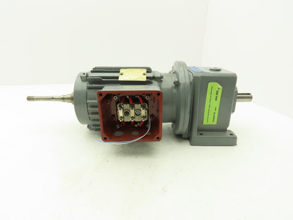 Stober B21R 80 G4 Inline Gearmotor 1Hp 273rpm 6.3:1 220-480V 3PH -Brake Removed-