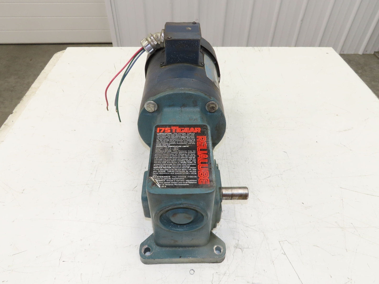 Dodge Leeson MR94868 Gear Motor 25:1 Reducer 69 RPM 3/4Hp 230/460V 3PH LH 56C