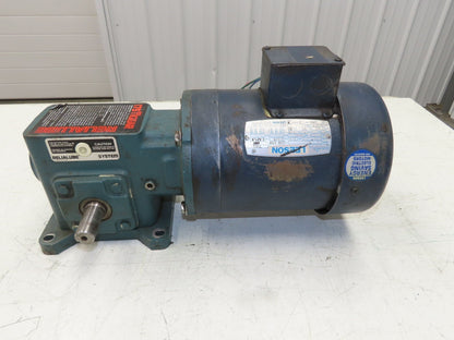 Dodge Leeson MR94868 Gear Motor 25:1 Reducer 69 RPM 3/4Hp 230/460V 3PH LH 56C