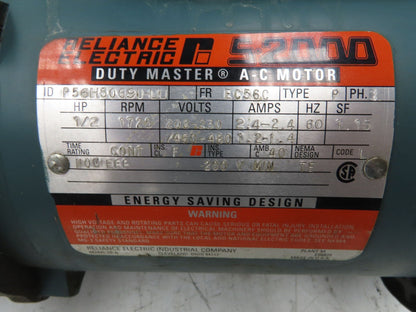 Dodge Reliance MR94743L1 Gear Motor 10:1 Ratio 172 RPM 1/2Hp 230/460V 3PH RH 56C
