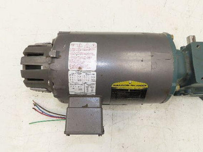Dodge Baldor 17Q15R56 Gear Motor 15:1 Reducer 117 RPM 0.75Hp 230/460V 3PH LH 56C