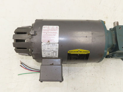 Dodge Baldor 17Q15R56 Gear Motor 15:1 Reducer 117 RPM 0.75Hp 230/460V 3PH LH 56C