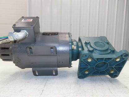 Dodge Baldor 17Q15R56 Gear Motor 15:1 Reducer 117 RPM 0.75Hp 230/460V 3PH LH 56C