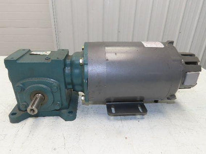 Dodge Baldor 17Q15R56 Gear Motor 15:1 Reducer 117 RPM 0.75Hp 230/460V 3PH LH 56C