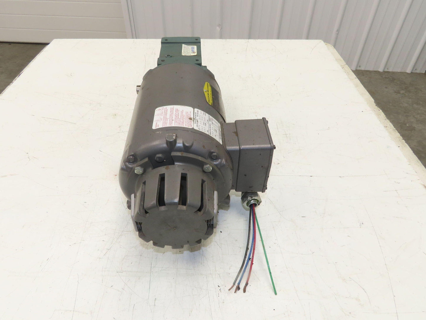 Dodge Baldor 17Q15R56 Gear Motor 15:1 Reducer 117 RPM 0.75Hp 230/460V 3PH LH 56C