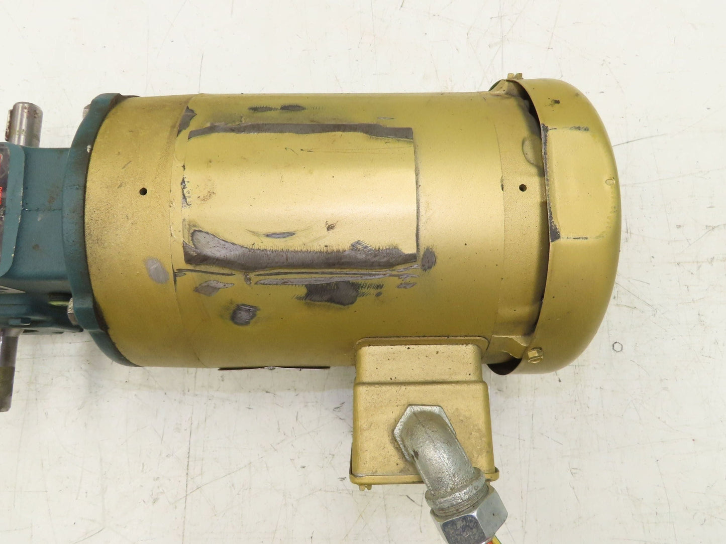 Dodge Baldor MR947431K 10:1 Gear Motor 176 RPM 1Hp 230/460V 3PH 56C Dual Shaft