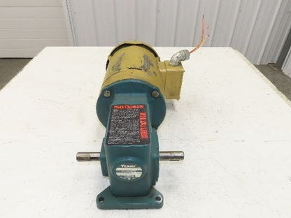 Dodge Baldor MR947431K 10:1 Gear Motor 176 RPM 1Hp 230/460V 3PH 56C Dual Shaft