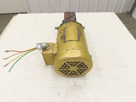 Dodge Baldor MR947431K 10:1 Gear Motor 176 RPM 1Hp 230/460V 3PH 56C Dual Shaft