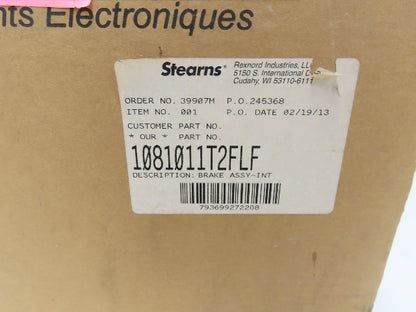 Stearns 1081011T2FLF Clutch Brake 125 Ft-Lb 460V 3PH 324/236TC  -Incomplete-