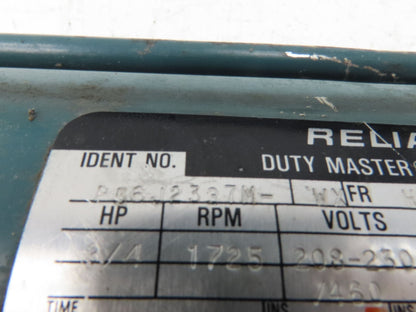 Dodge Reliance MR94868 Gear Motor 25:1 Reducer 69 RPM 3/4Hp 230/460V 3PH LH 56C