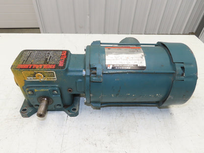 Dodge Reliance MR94868 Gear Motor 25:1 Reducer 69 RPM 3/4Hp 230/460V 3PH LH 56C