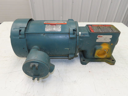Dodge Reliance MR94868 Gear Motor 25:1 Reducer 69 RPM 3/4Hp 230/460V 3PH LH 56C