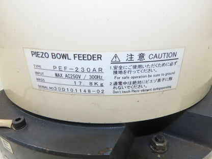 Piezo Vibratory Bowl Feeder 230mm Base Small Parts Sorter 15/32" Pin