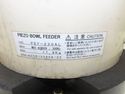 Piezo Vibratory Bowl Feeder 230mm Base Small Parts Sorter 3/16" Pin