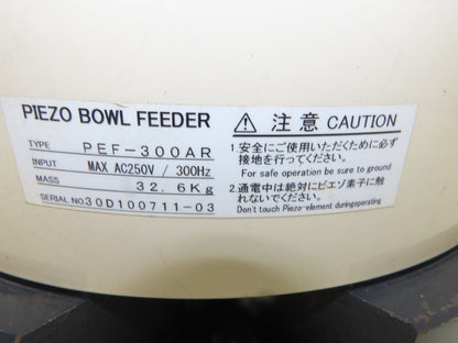 Piezo Vibratory Bowl Feeder 300mm Base Small Parts Sorter Plastic Bushing