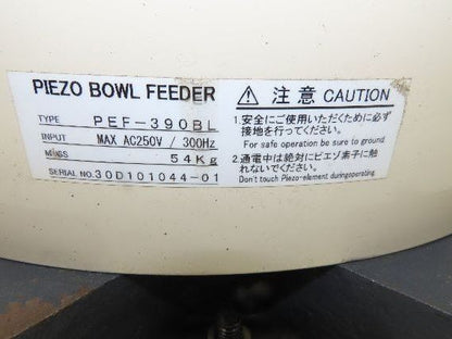 Piezo Vibratory Bowl Feeder 390mm Base Small Parts Sorter Metal Spring