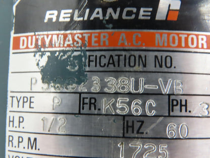 Reliance 10005522-SB Gear Motor 60:1 Reducer 28 RPM 1/2Hp 230/460V 3PH LH 56C