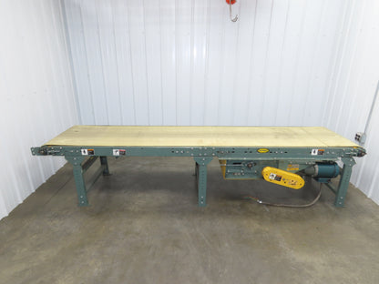 Hytrol 30"x 11' Slider Bed Conveyor 27" Belt 230/460V Center Drive 135 FPM