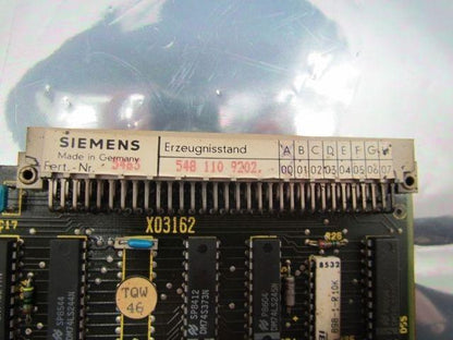 Siemens Sinumerik 6FX1111-0AB02 548 110 9202 PC Circuit Board 03160 Card