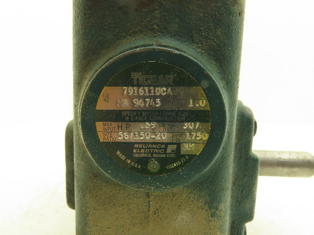 Dodge Tigear MR94745 Gearbox 20:1 Reducer 87.5 RPM .59HP LH 56C 307 in-lb