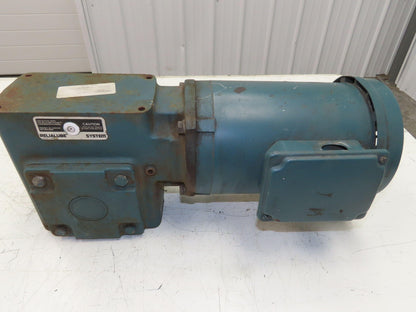 Dodge Reliance Q262B015M140L1 15:1 Gearmotor 116 RPM 1.5Hp 230/460V 3PH RH 145TC