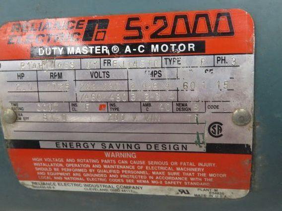 Dodge Reliance MR94622L1 15:1 Gearmotor 116 RPM 2Hp 230/460V 3PH RH 145TC