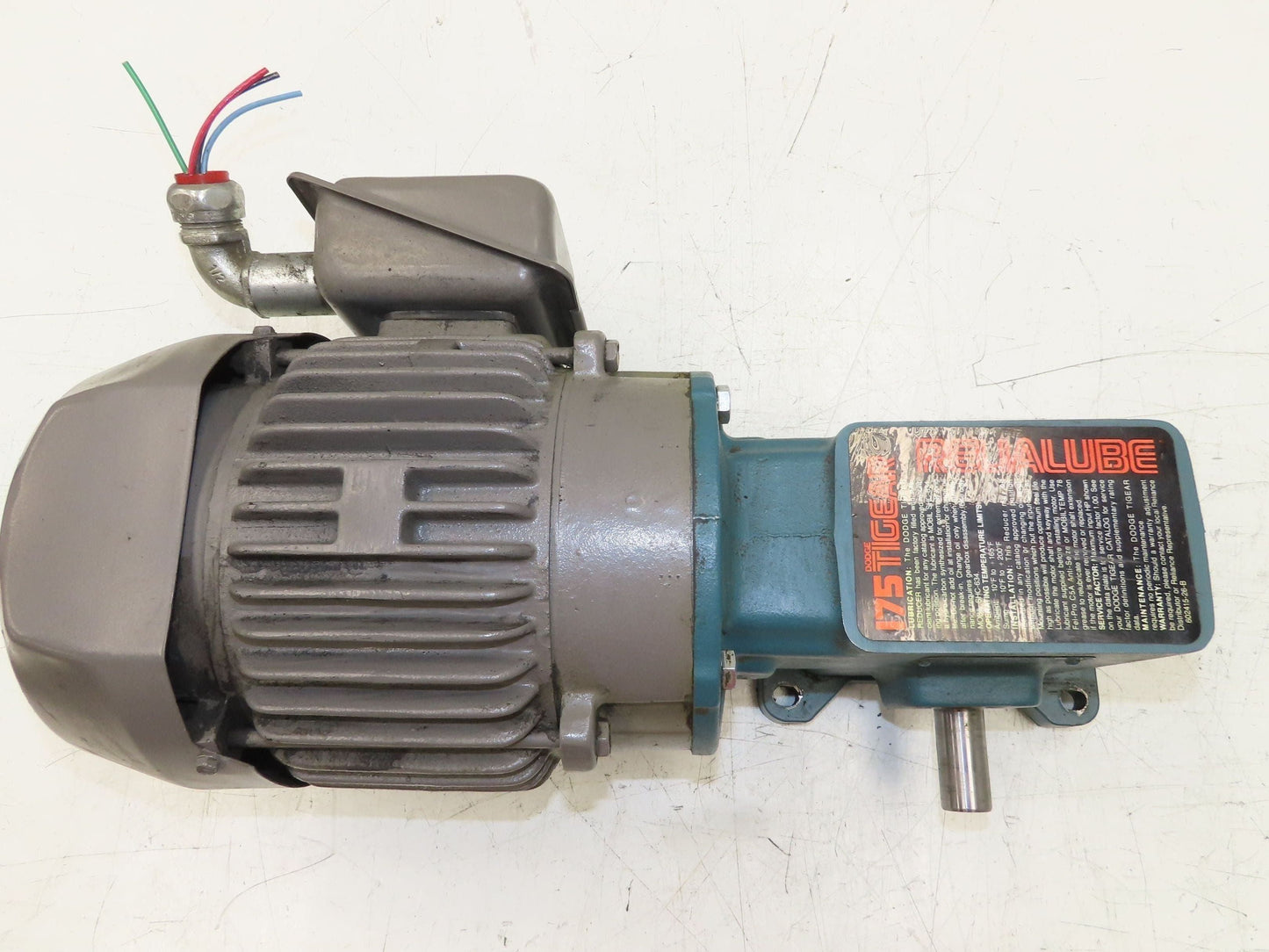 Dodge Tigear M054386003PS 15:1 Gearmotor 115 RPM 1Hp 230/460V 3PH RH 143TC