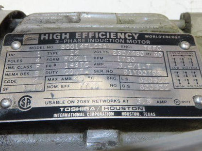 Dodge Tigear M054386003PS 15:1 Gearmotor 115 RPM 1Hp 230/460V 3PH RH 143TC