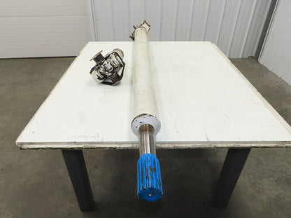 Oshkosh C6-3-129 Spicer Slip Yoke 16 Spline 67" Drive Shaft U-Joint Rockwell