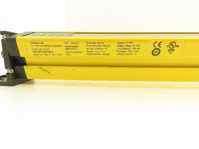 Contrinex Safety Light Curtain Sender Receiver Set 924mm YBB-30*4-0900-G012