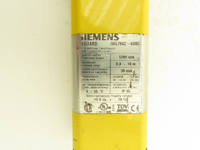 Siemens 3RG7842-4DK01 Safety Light Curtain Receiver 1200mm Long