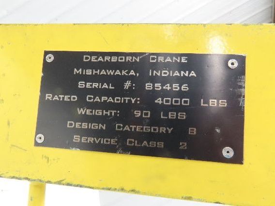 Dearborn Crane Coil Lifting Hook 2-Ton 4000Lb 27" Throat 20" Tall Inner