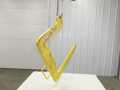 Dearborn Crane Coil Lifting Hook 2-Ton 4000Lb 27" Throat 20" Tall Inner