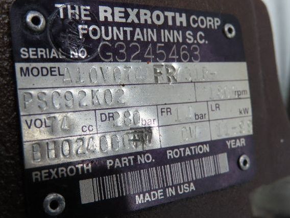 Rexroth Hydraulic Double Pump Oshkosh Truck 35/70 GPM 4000 PSI Clutch