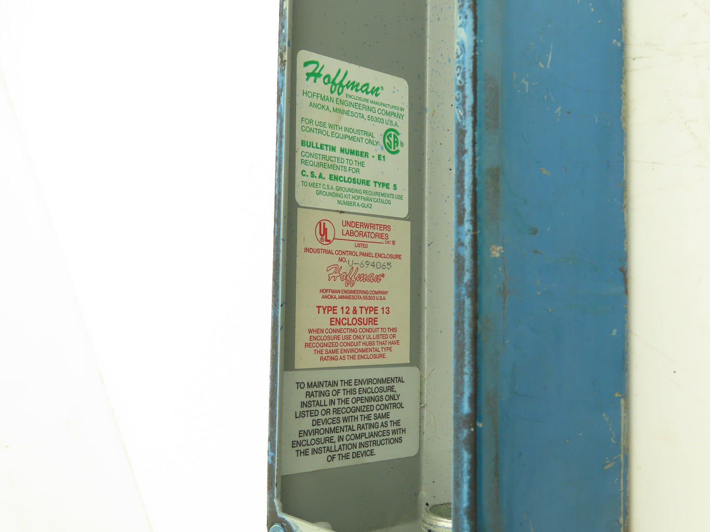 Hoffman Allen Bradley E1 800T 6-Position Enclosure Buttons Switch Light 120VAC