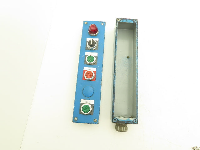 Hoffman Allen Bradley E1 800T 6-Position Enclosure Buttons Switch Light 120VAC