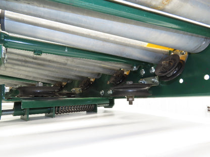 Roach 90° Curve Accumulation Roller Conveyor 18"W 16"BF V-Belt Slave Drive