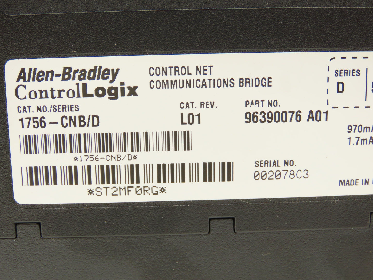 Allen Bradley 1756-ENBT 1756-CNB/D Comm Bridge Ether/ControlNet SET *Broken Door