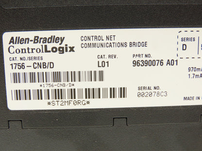 Allen Bradley 1756-ENBT 1756-CNB/D Comm Bridge Ether/ControlNet SET *Broken Door