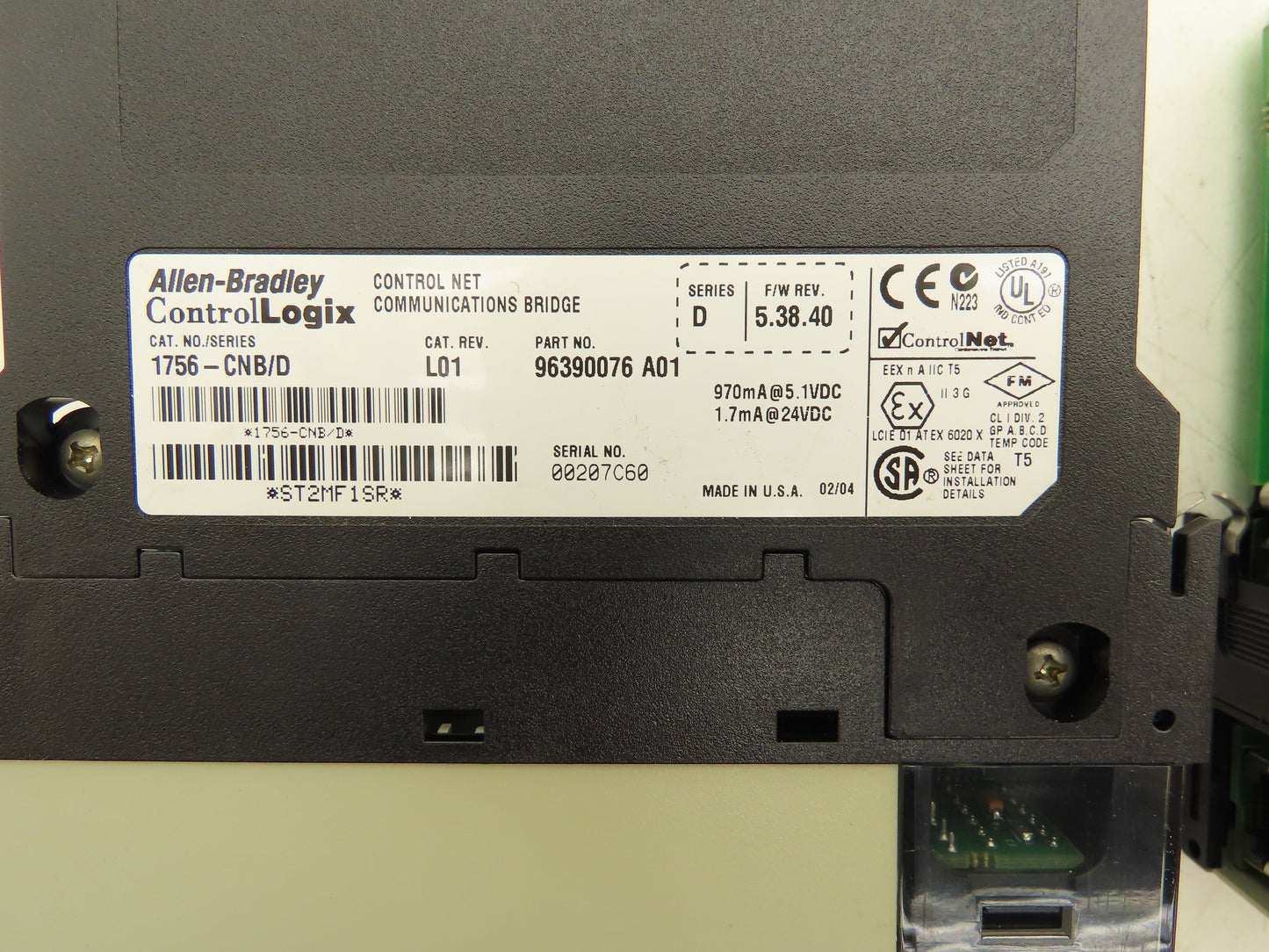 Allen Bradley 1756-ENBT 1756-CNB/D Communications Bridge Ethernet ControlNet SET