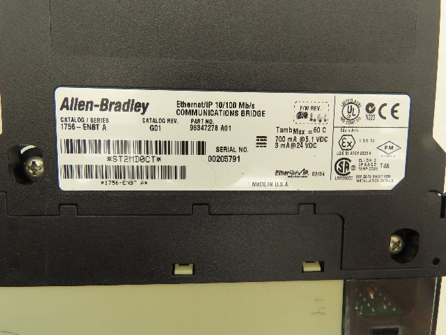 Allen Bradley 1756-ENBT 1756-CNB/D Communications Bridge Ethernet ControlNet SET
