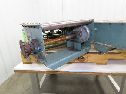 Hytrol 90° Curve Roller Conveyor 18"W 16"BF V-Belt Slave Drive 1-3/8" Roller