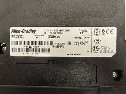 Allen Bradley 1756-IB16I DC Isolated Input 16PT 24VDC Firmware 2.2 Lot of 2