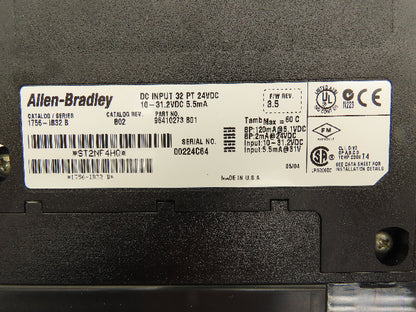 Allen Bradley 1756-IB32 DC Isolated Input 32PT 24VDC Firmware 3.4/3.5 Lot of 2