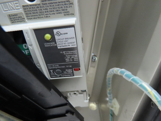 Fuji EW125JAGU-3P125 125A 480V 3-Pole Circuit Breaker Enclosure External Handle