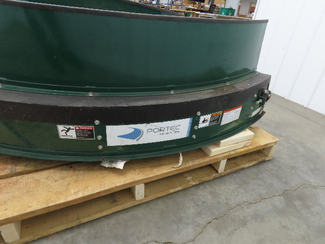 Portec 24"x 90° Spiral Lift Curve Conveyor 19" Belt 230/460V 3PH Drive 72"L